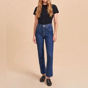 La Ligne Molly High Rise Straight Jeans Women’s‎ Size 32 Benjamin Blue Sample